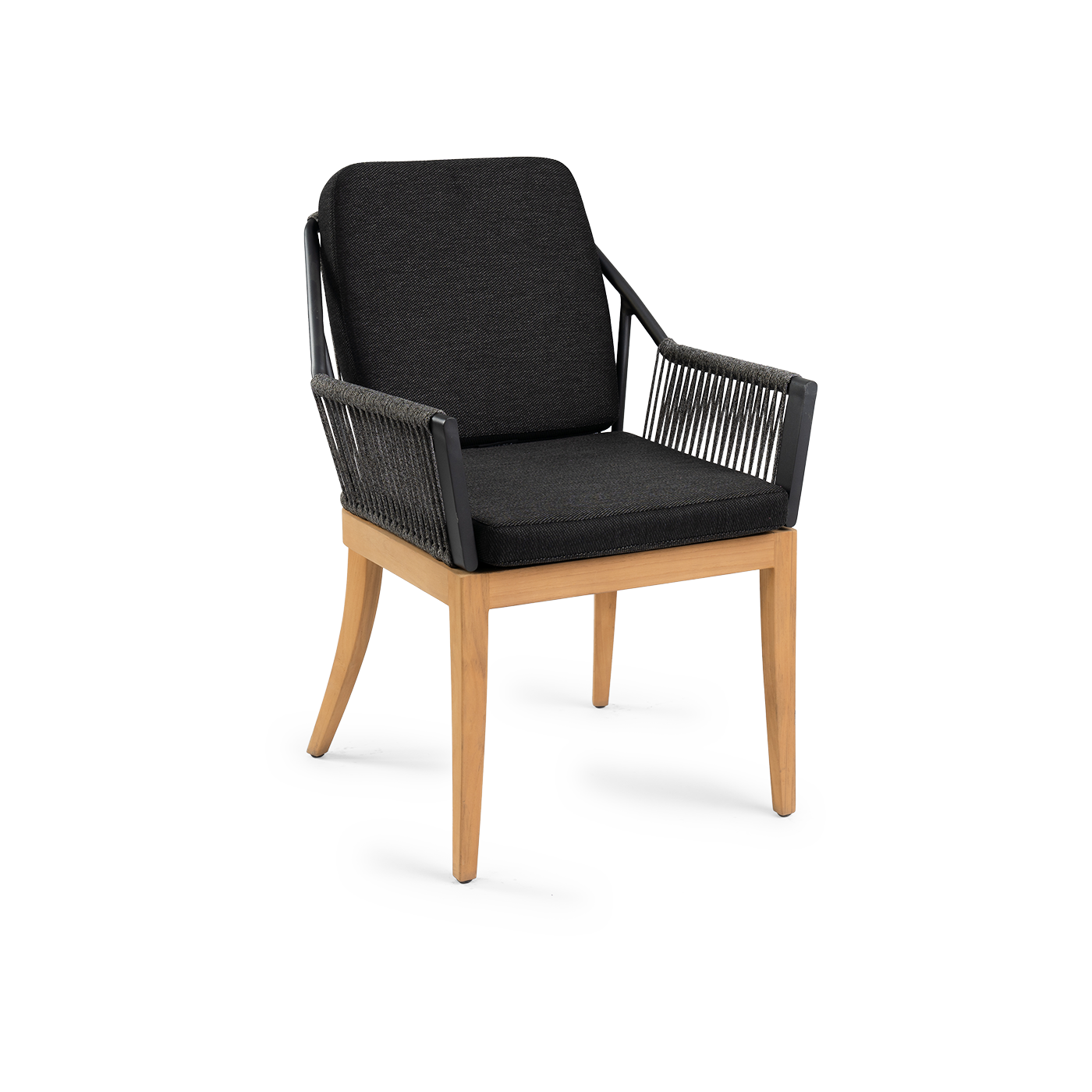 Liv Teak Dining Chair Black