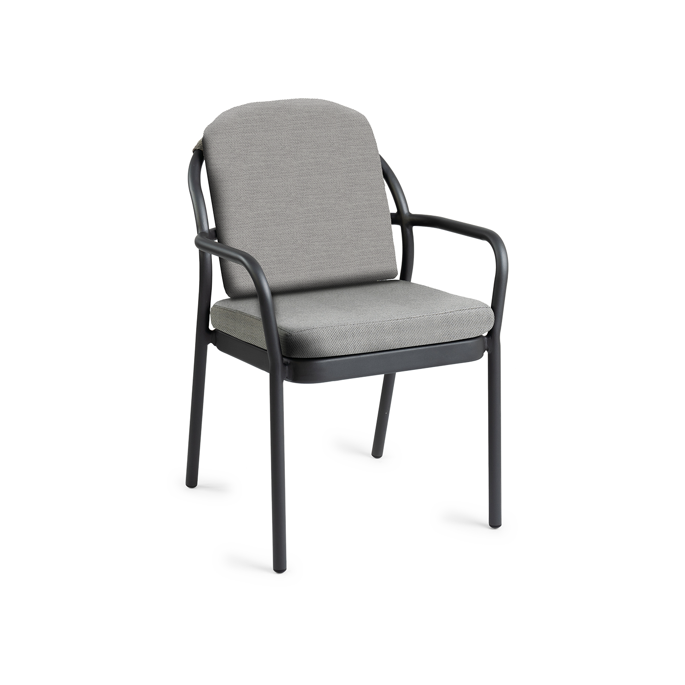Fico Dining Stackable Chair Charcoal