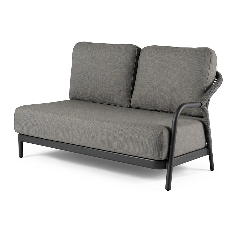 Fiona Charcoal 2-Seater Left Charcoal