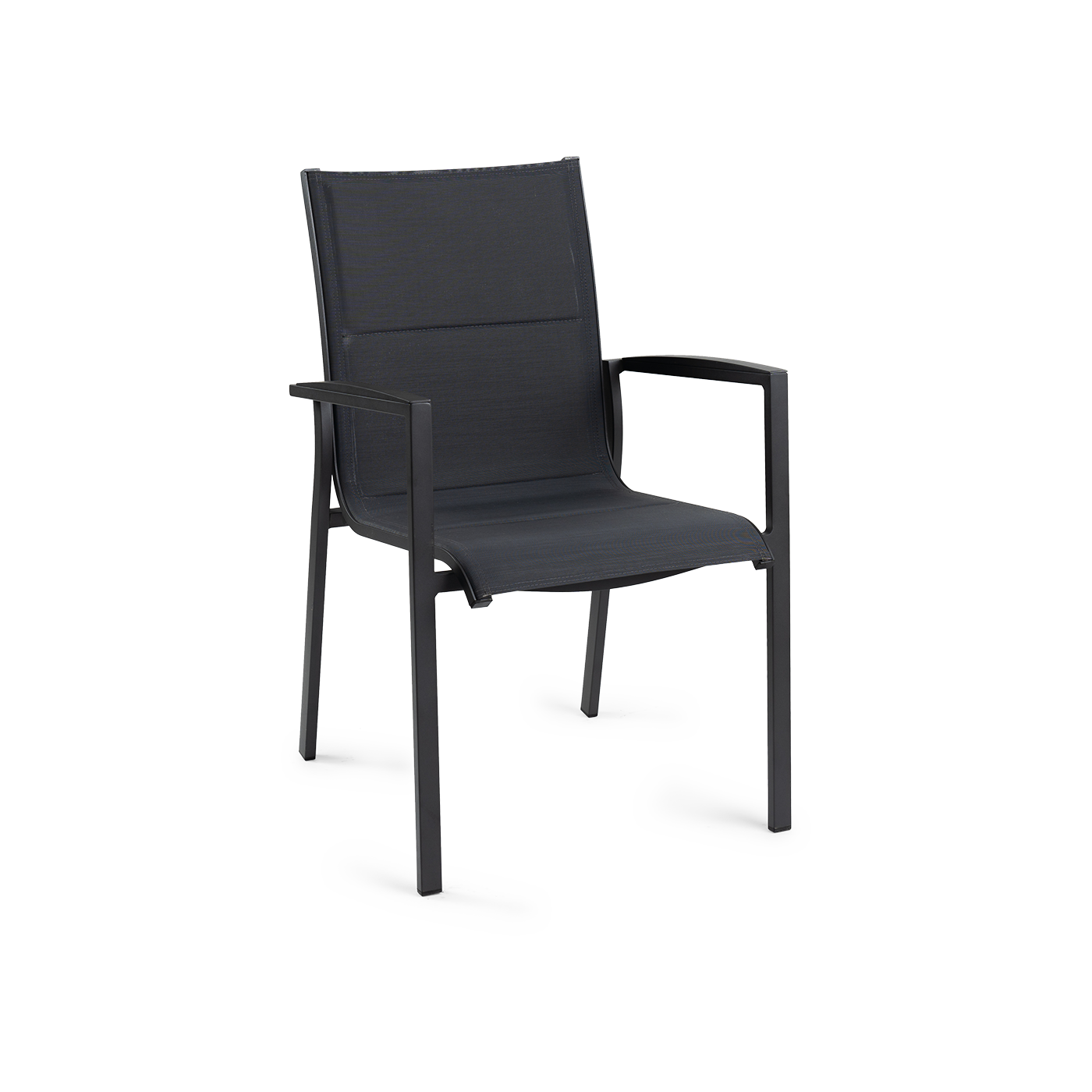 Foxx Alu Stackable Chair Charcoal