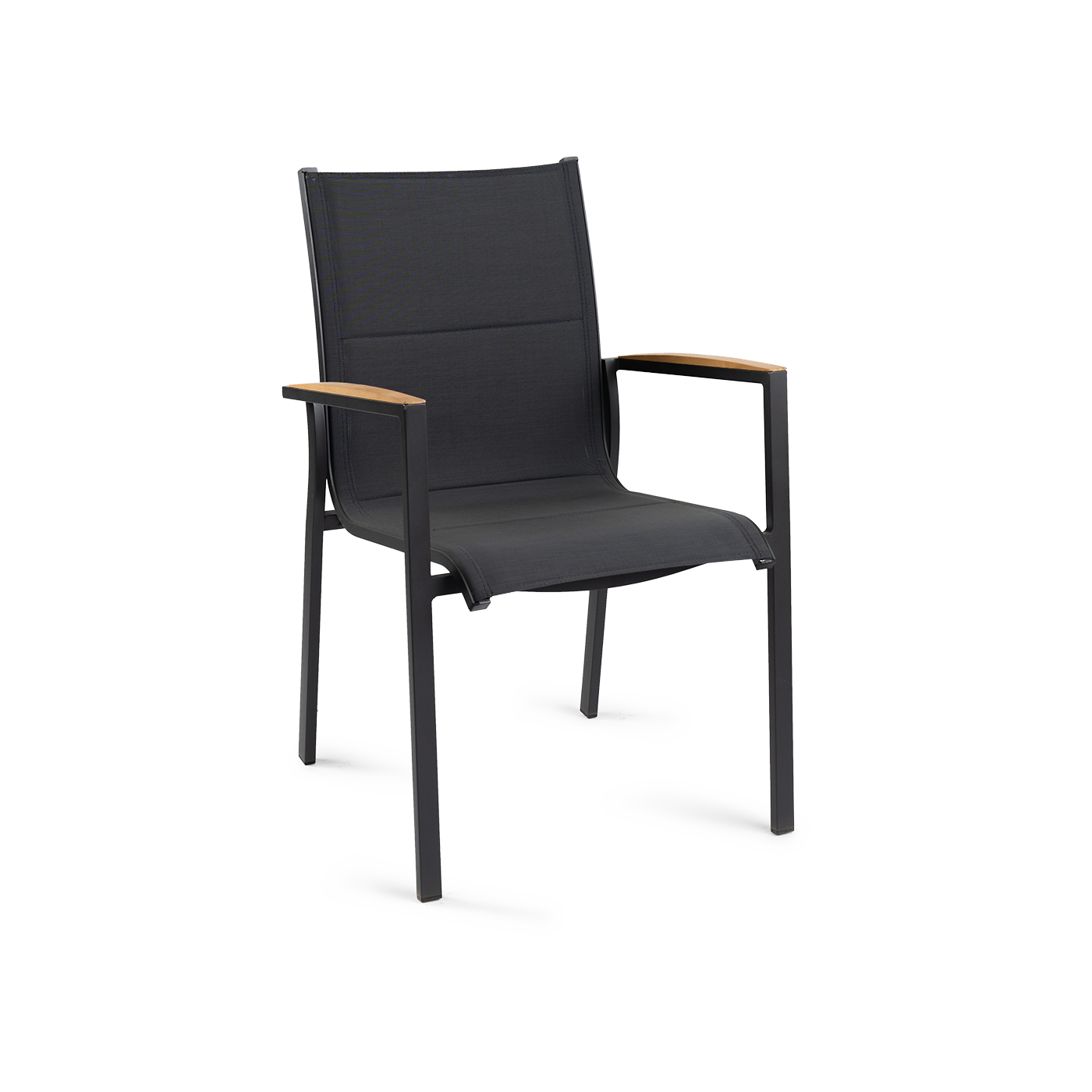 Foxx Teak Stackable Chair Charcoal